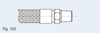 Nipple with hexagonal and tapered pipe thread in compliance with EN 10226-1 (DIN 2999)